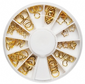005 12kinds of 3D golden metal decoration in wheel