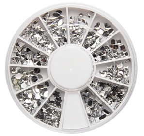 022 12kinds of sliver rhinestones in wheel